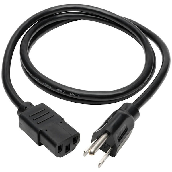 Tripp Lite Power Cord, 5-15P to C13, 10A, 18AWG, 4ft - P006-004