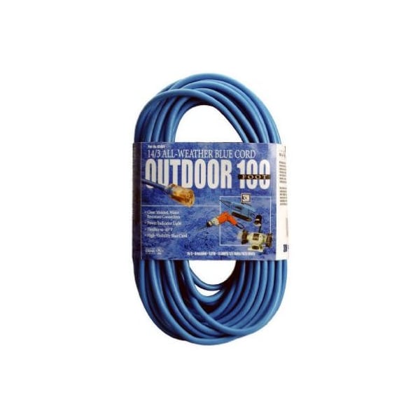 Southwire SJTWA; Cold Weather Extension Cord, 14 AWG, Outdoor, 14/3, 100 ft - 02469-06