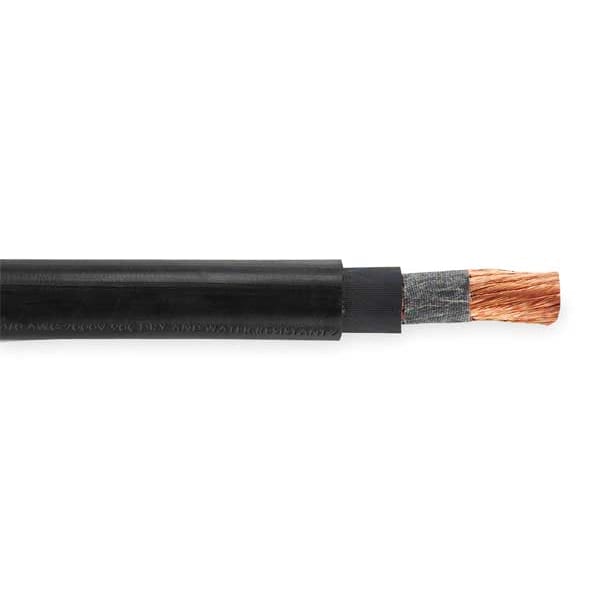 Carol Portable Cord, W, 2/0, 1 C, Black, EPDM Rubber, Stranded, 2000V, Indoor/Outdoor - 80671.99.01