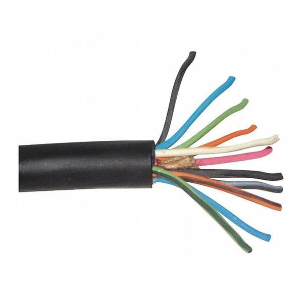 Carol Portable Cord, SOOW, 18 AWG, 12 C, Black, EPDM Rubber, Stranded, 600V, Indoor/Outdoor - 09812.99.01