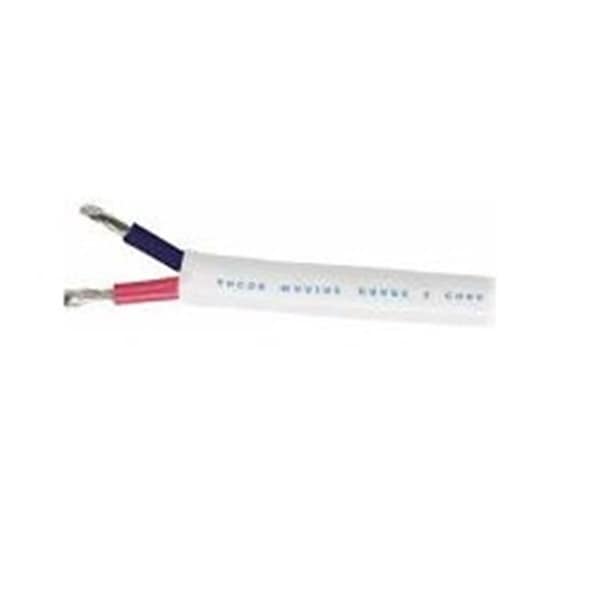 Afi 121910 100 ft. Flat 18-2 gauge 2 x 0.8 mm Electrical Standard Duplex Tinned Safety Cable - 3003.604