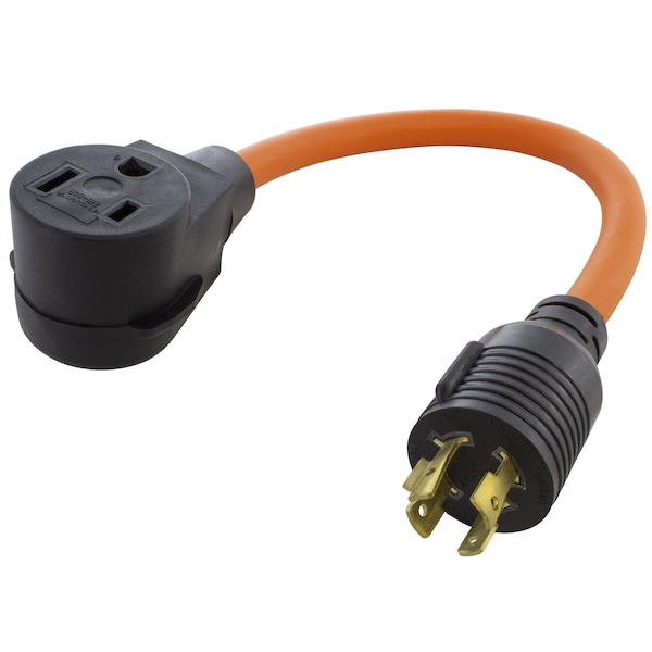 Ac Works L14-20P 20Amp 4-Prong Generator Locking Plug to 6-50 Welder Adapter - WDL1420650-018
