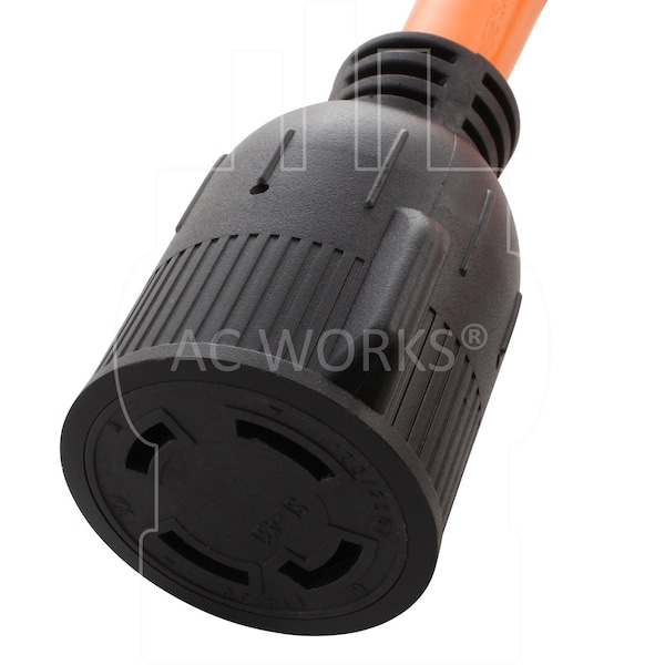 Ac Works 1.5FT 50A 125/250V SS2-50P/CS6365 Plug to L14-30 4-Prong Locking Adapter - SS2L1430-018