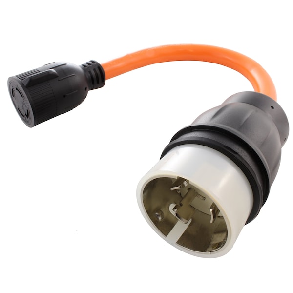 Ac Works 1.5FT 50A 125/250V SS2-50P/CS6365 Plug to L14-30 4-Prong Locking Adapter - SS2L1430-018