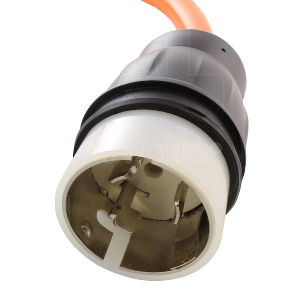 Ac Works 1.5FT 50A 125/250V SS2-50P/CS6365 Plug to L14-30 4-Prong Locking Adapter - SS2L1430-018