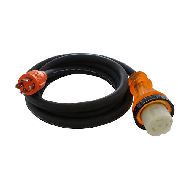 Ac Works 10ft Generator L14-30P 30A 4-Prong Plug to 50A RV/ Marine Power Inlet Adapter Cord - L1430M50-010