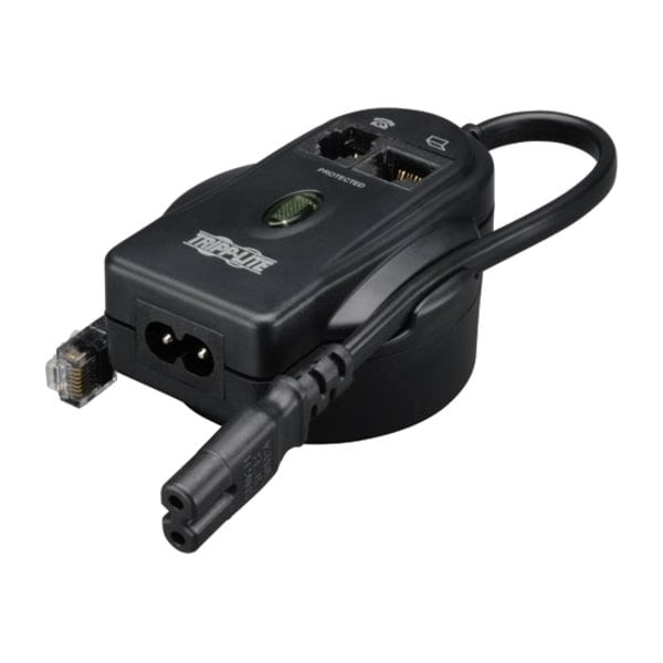 Tripp Lite Surge, In-Line, C8, 2-Prong, 306J, Modem - TRAVELERC8