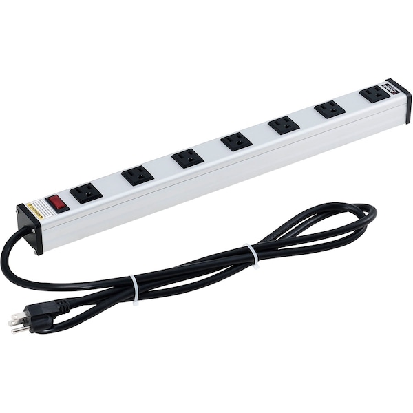 Global Industrial Surge Protected Power Strip, 7 Outlets, 15A, 450 Joules, 6ft Cord - 812416