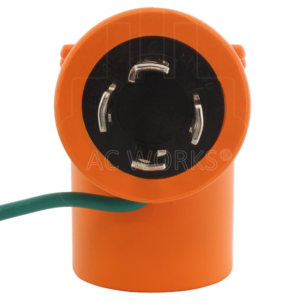 Ac Works L14-30P 30A 4-Prong Generator Plug to 10-30R 3-Prong Dryer Outlet - ADL14301030