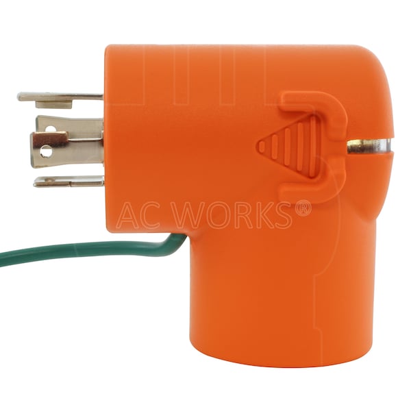 Ac Works L14-30P 30A 4-Prong Generator Plug to 10-30R 3-Prong Dryer Outlet - ADL14301030