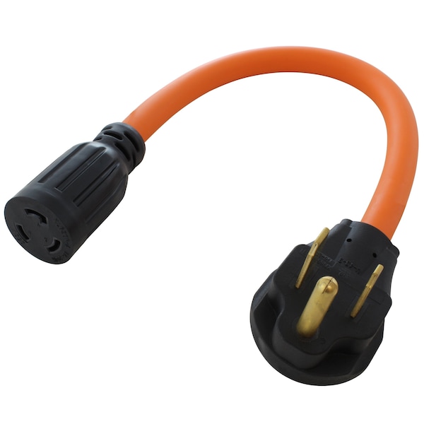 Ac Works 1.5FT 6-50P 50A Welder Plug to L6-20R 20A 250V Locking Outlet - S650L620-012