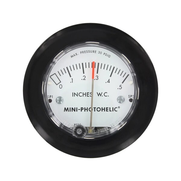 Interruptor de presión diferencial en miniatura y manómetro de Dwyer Instruments, 01 en Barb - MP-001