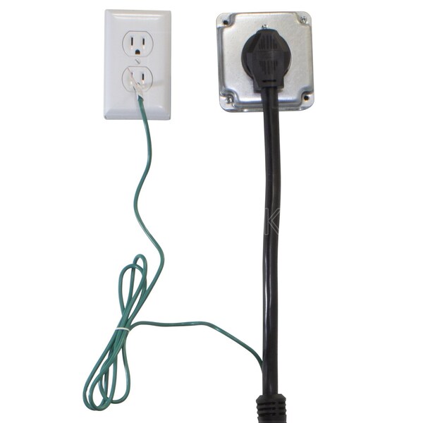 Ac Works 3ft 50A 125/250V NEMA 10-50 3-Prong Range/Welder/Dryer Plug to 2 NEMA 5-20 Household Connections - 1050YCB520