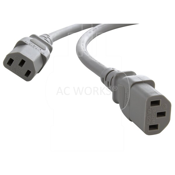 Ac Works 10ft 10A 18/3 Medical Grade Y-Cable with Two C13 Connectors - MD10AYC13-120