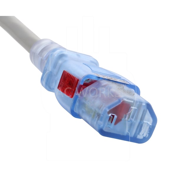 Ac Works 10FT 18/3 10A Medical Grade Power Cord with Locking IEC C13 - MD115-AL