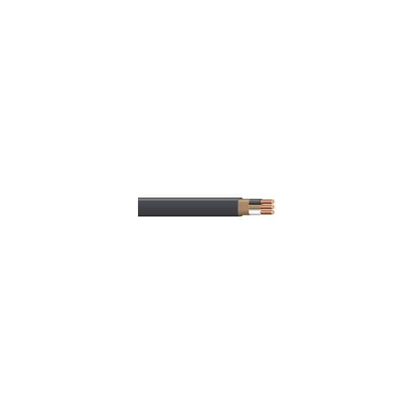 Southwire NM-B, Non-Metallic Building Cable, 6 AWG, Black, Solid, 125 ft - 6/2NM-WGX125