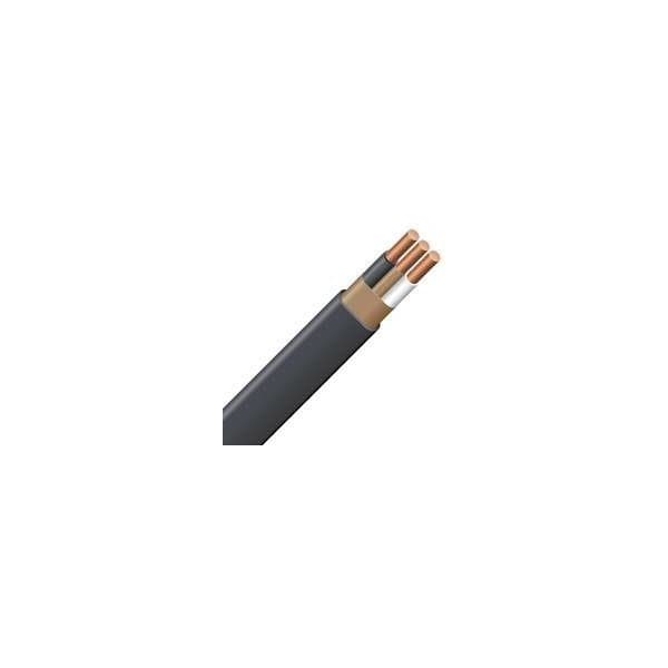 Southwire NM-B, Non-Metallic Building Cable, 8 AWG, Black, Solid, 125 ft - 8/2NM-WGX125