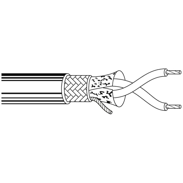 Belden Multi-conductor Cable, 22 AWG, 4 C, Black, PVC, Stranded, 300V AC - 3107A 0105000