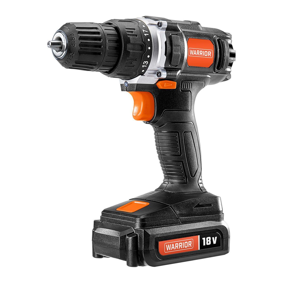 Kit de taladro inalámbrico Warrior 18V de 3/8 de pulgada con batería y cargador - 58389