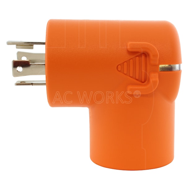 Ac Works L14-30P 4-Prong 30A Generator Locking Plug - 4-Prong 30A 14-30R Dryer Outlet - ADL14301430