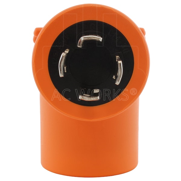 Ac Works L14-30P 4-Prong 30A Generator Locking Plug - 4-Prong 30A 14-30R Dryer Outlet - ADL14301430