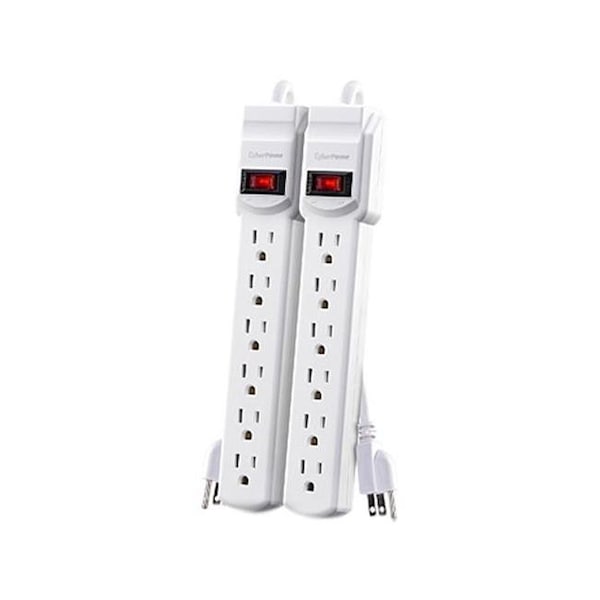 Cyberpower Cyberpower Systems USA MP1044NN Pack of 2 Power Strip 6 Outlets 2 Cord - MP1044NN