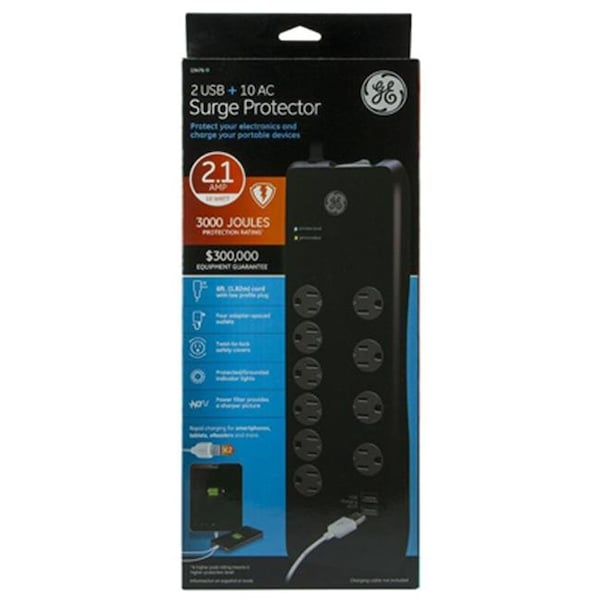 Jasco Jasco Products 13476 2 USB & 10 Protected Surge Outlets - 200475