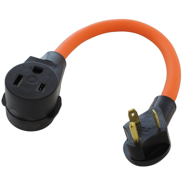 Ac Works 1.5FT TT-30P RV 30A Plug to 6-50R Welder Adapter - WDTT650-018
