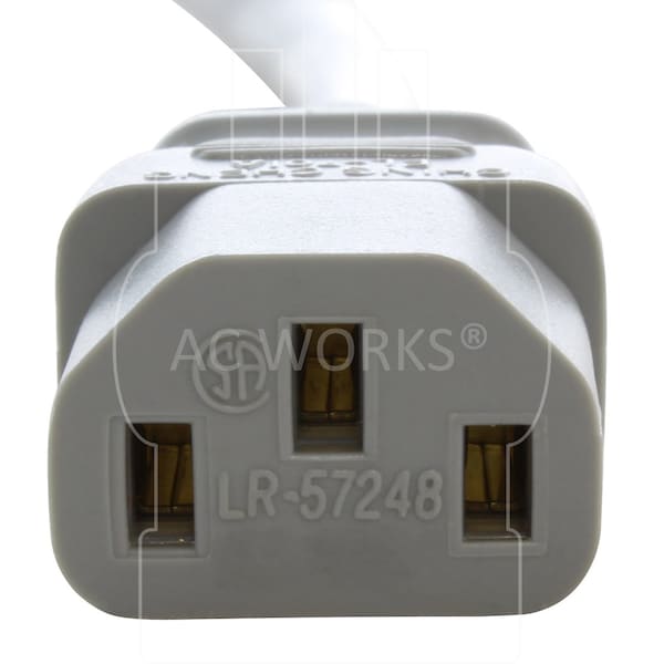 Ac Works 10ft 10A 18/3 Medical Grade Power Cord with C13 Connector - MD10AC13-120