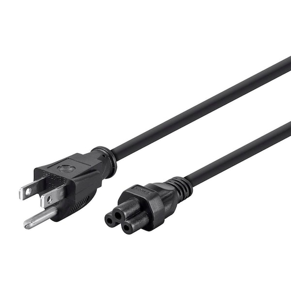 Monoprice Grounded Ac Power Cord 18AWG, 6 ft.Black - 7688