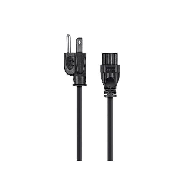 Monoprice Grounded Ac Power Cord 18AWG, 6 ft.Black - 7688