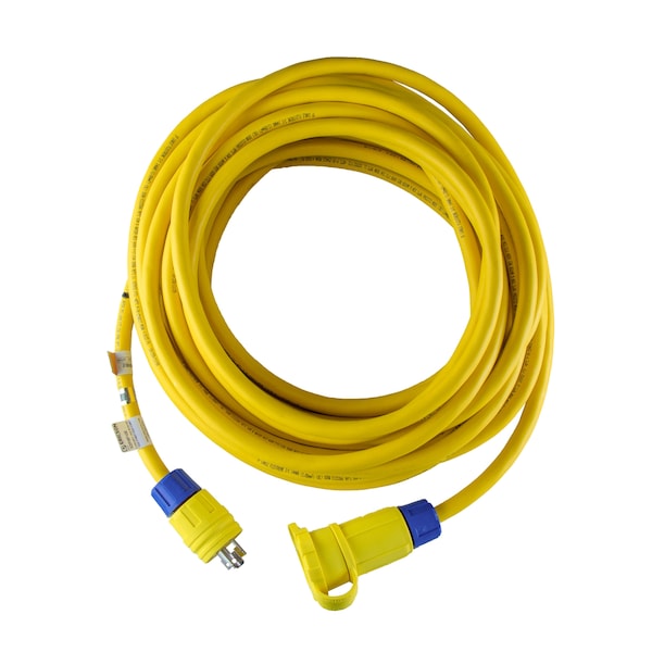 Ericson SOW Extension Cord, 16 AWG, 16/3, 1 Outlets, L5-15C, Yellow, L5-15P, 50 ft - 1520PW6P163B