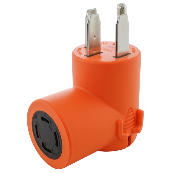 Ac Works 4-Prong NEMA 14-50P Plug to 4-Prong 30A Locking NEMA L14-30R Adapter - AD1450L1430