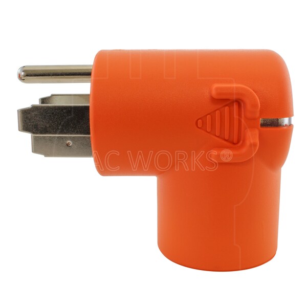 Ac Works 4-Prong NEMA 14-50P Plug to 4-Prong 30A Locking NEMA L14-30R Adapter - AD1450L1430