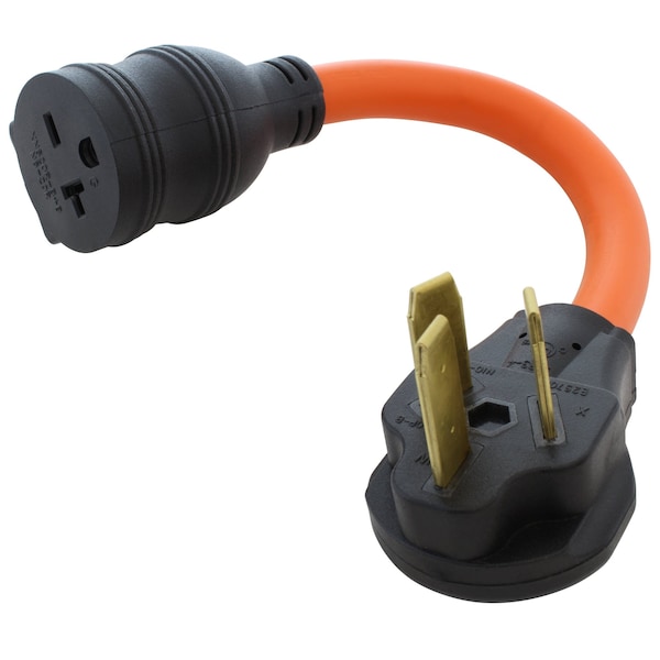Ac Works 1FT 50A 3-Prong Welder/Range/Dryer Plug to 6-15/20 Outlet with 20A Breaker - S1050CB620
