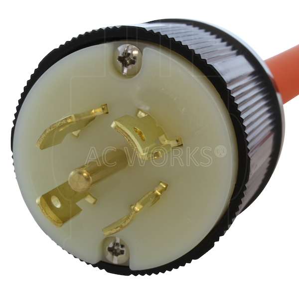Ac Works 1.5FT L21-20P 20A 5-Prong Locking Plug to 4 household Outlets with 20A Breakers - L2120CBF520