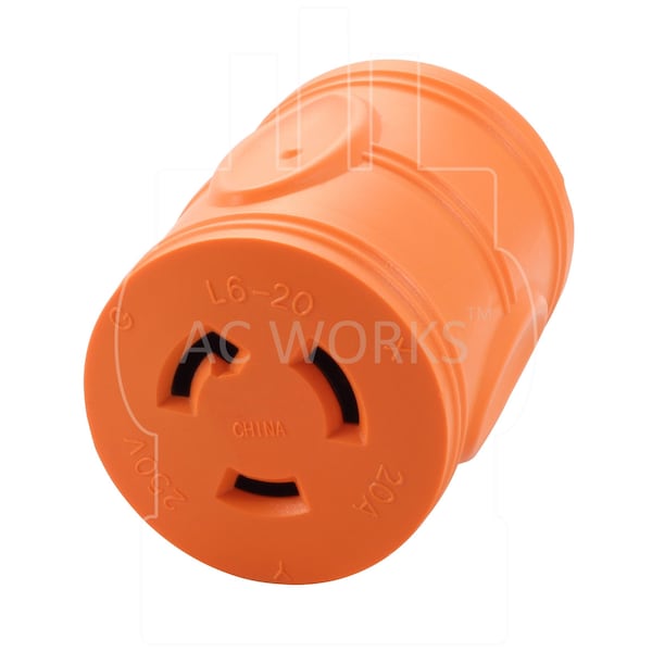 Ac Works Adapter L6-30P 30A 250V Plug to L6-20R 20A 250V Locking Connector - ADL630L620