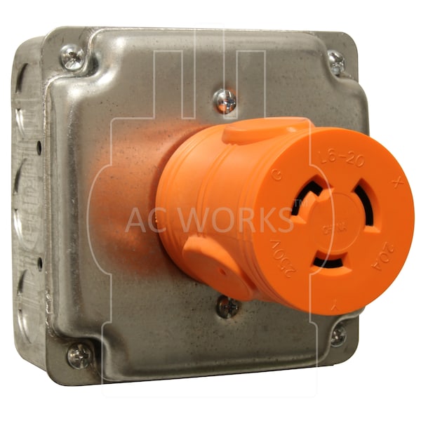 Ac Works Adapter L6-30P 30A 250V Plug to L6-20R 20A 250V Locking Connector - ADL630L620