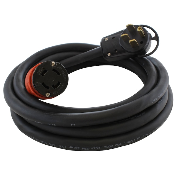 Ac Works 50ft 14-50P 50A Plug to L14-30R 4-Prong 30A Generator Locking Connector - S1450L1430-050