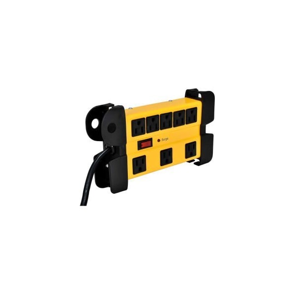 Global Equipment Safety Surge Protected Power Strip 8 Outlets 15A 1200 Joules 6 Cord - FL-210S3