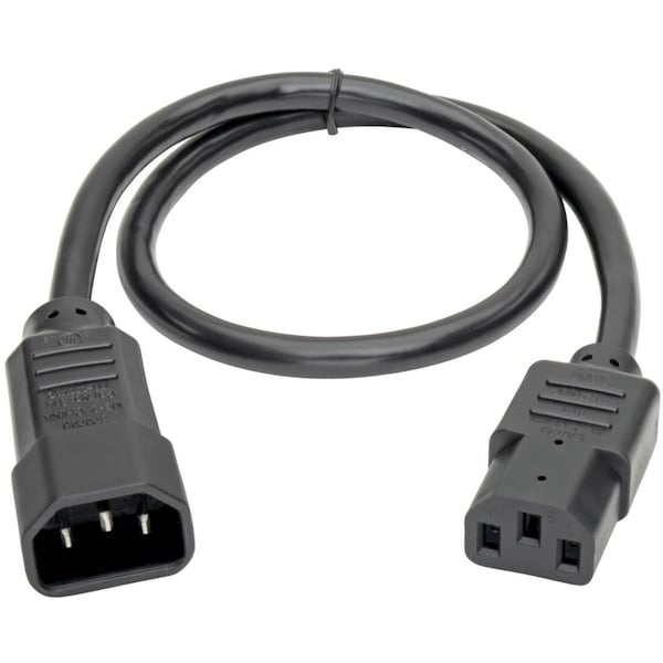 Tripp Lite Power Cord, C14 to C13, 10A, 18AWG, 2ft, Cord Length: 2 ft. - P004-002-5