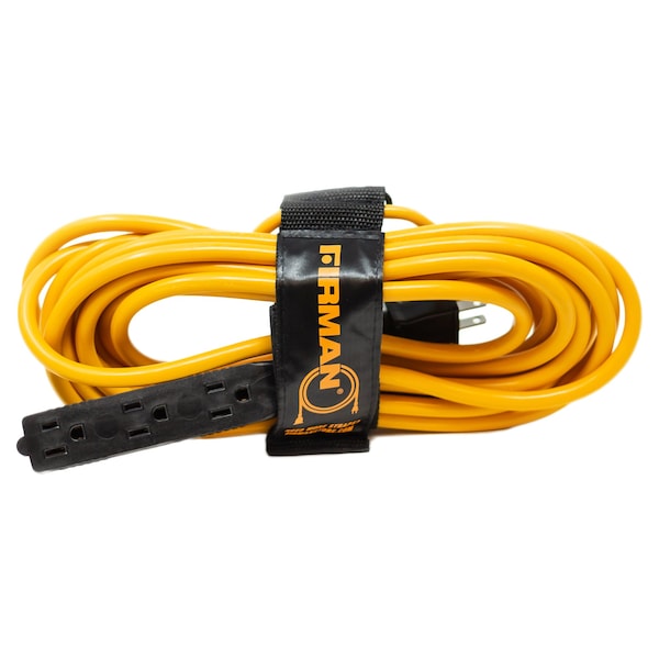 Firman Medium Duty 25' 5-15P to 3 5-15R Generator Utility Power Cord With Storage Strap - 2015