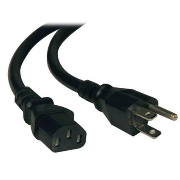 Evolve Tripp Lite; Computer Power Cord; Heavy Duty; 15A; 14AWG; 125V; NEMA 5-15P to IEC-320-C13; 3FT - EV193797