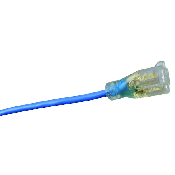 Southwire SJTW Extension Cord, 14 AWG, Outdoor, 14/3, 1 Outlets, 5-15R, Blue, PVC, 5-15P, 25 ft - 2467SW8806
