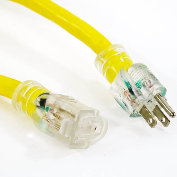 Duromax SJTW Extension Cord, 12 AWG, Outdoor, 1 Outlets, Yellow, 100 ft - XPC12100A