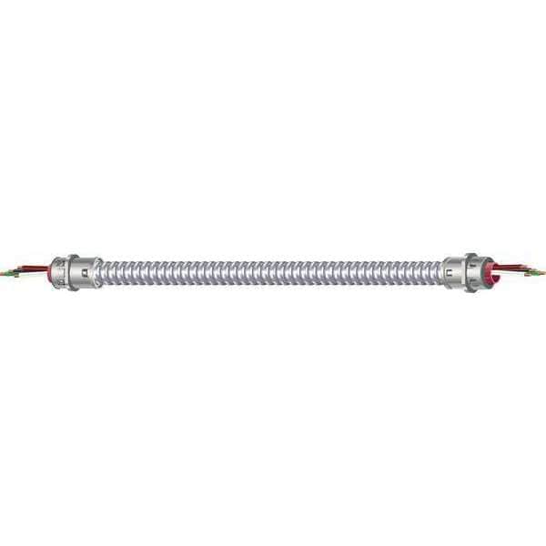 Southwire MC, Metal Clad Building Cable, Copper, 14 AWG, 3C with Ground, Silver, Solid, 6 ft - 55082415