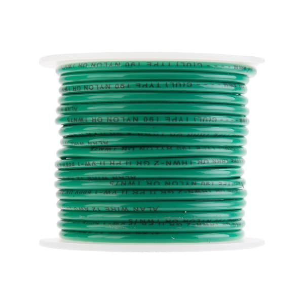 Remington Industries THHN, Building Wire, Copper, 12 AWG, Green, Solid, 100 ft - 12SLDGRETHHN100
