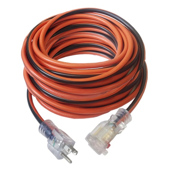 K-Tool International SJTW Extension Cord, 14 AWG, Indoor/Outdoor, 14/3, 1 Outlets, 50 ft - KTIXD73346