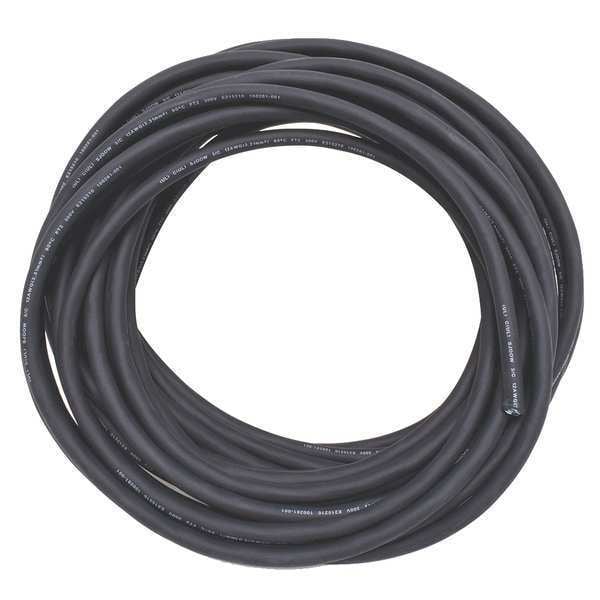 Zoro Select Portable Cord, SJOOW, 12 AWG, 3 C, Black, Rubber, Stranded, 300V, Indoor/Outdoor - E3695
