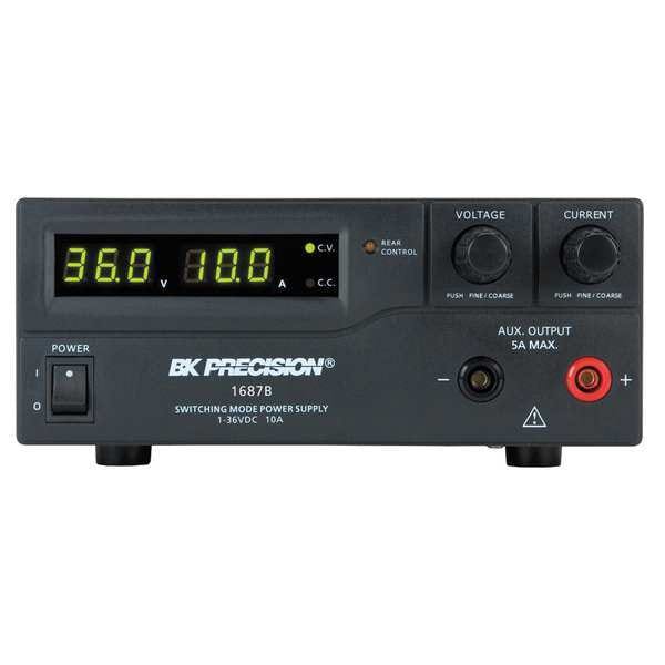 B&K Precision Switching DC Power Supply, 100/240V AC, 36V DC, 360W, 10A - 1687B